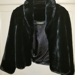Velvet Fur Puma Black Woman's Coat